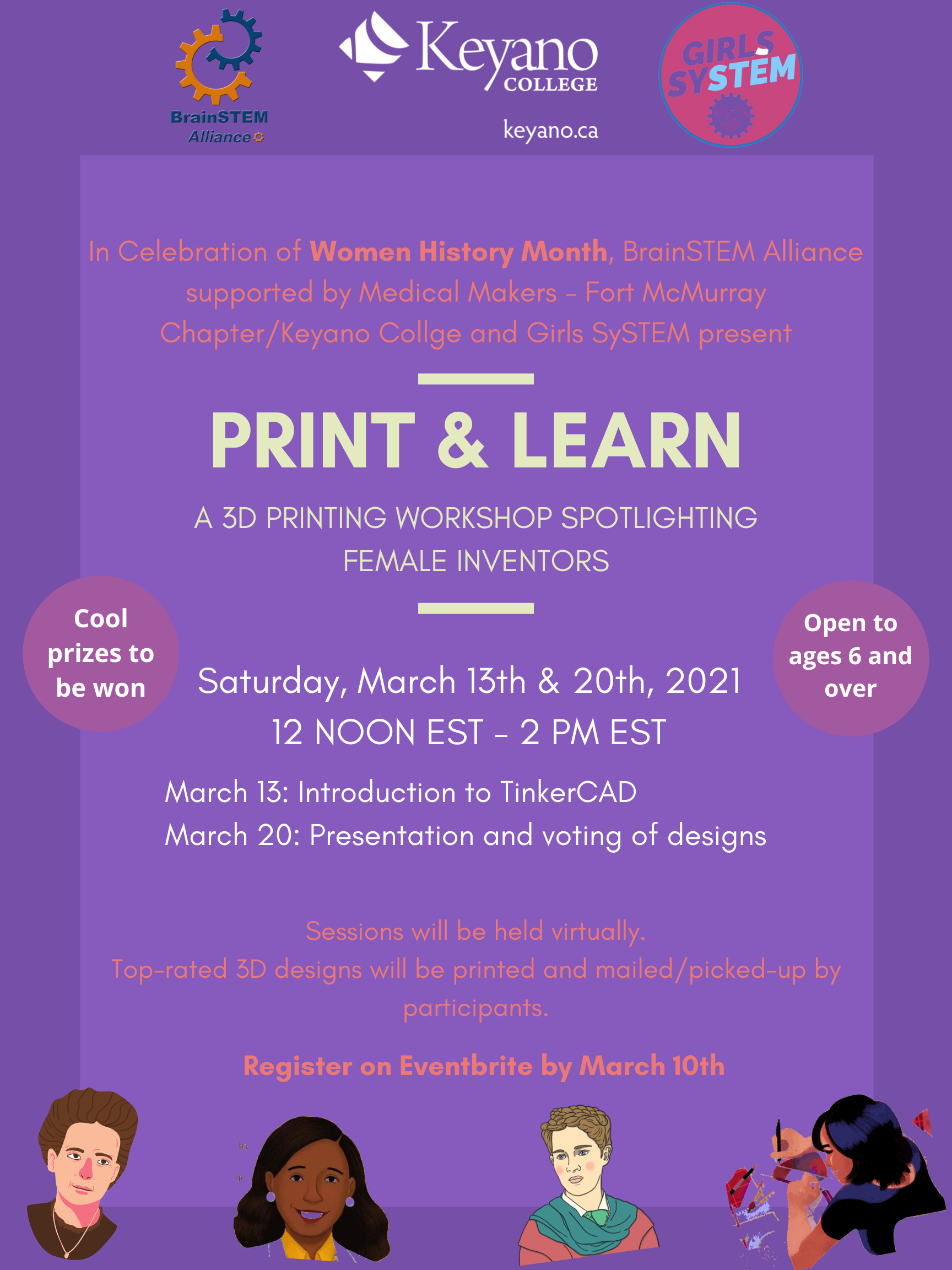 PRINT&LEARN: 3D DESIGN WORKSHOP SPOTLIGHTING FEMALE INVENTORS